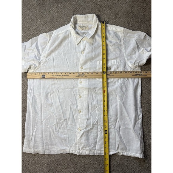 Denim & Supply Ralph Lauren Shirt Mens XL Solid White Short Sleeve Button Up - Picture 8 of 8